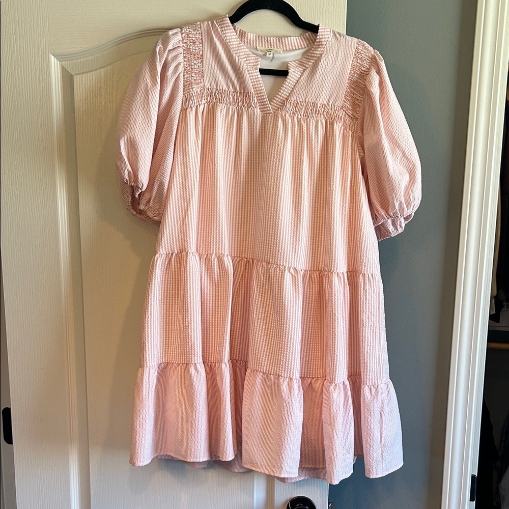 Entro Pink Striped Blouse